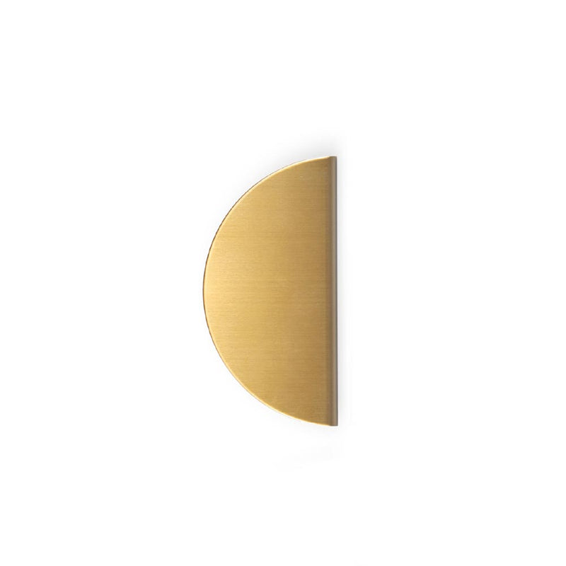 Momo Sola Half Round Lip Pull - 80mm - Brushed Brass