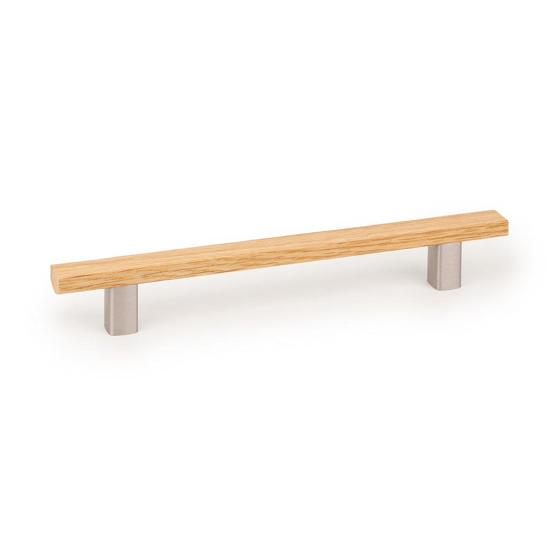 Momo Ara Timber D Handle 160mm Oak With Stainless Steel Posts