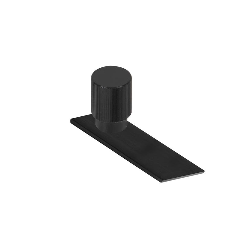 Momo Arpa Round Knob And Backplate 22mm In Brushed Black