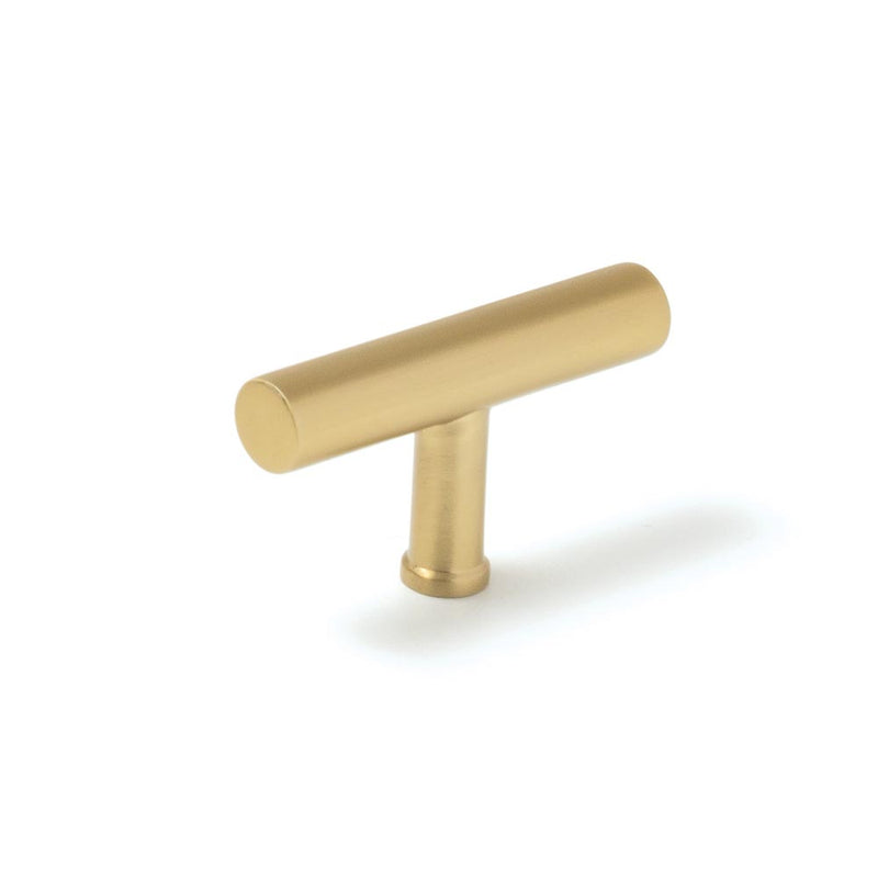 Momo Strano T Knob Brushed Satin Brass