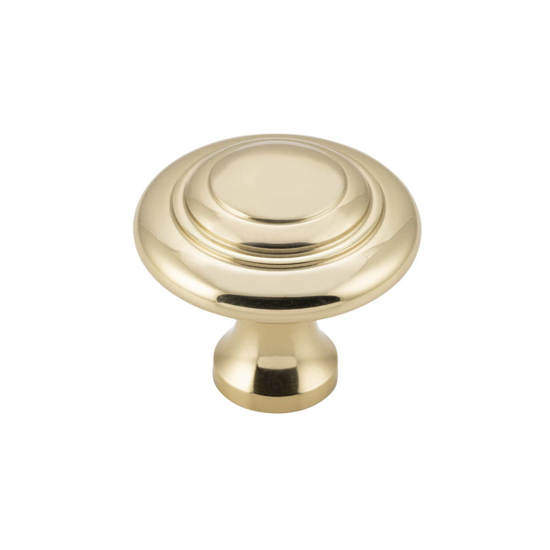 Cupboard Knob Domed Unlacquered Polished Brass 32mm