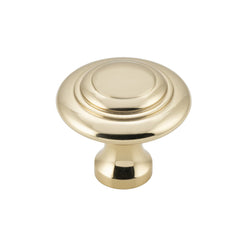 Cupboard Knob Domed Unlacquered Polished Brass 38mm