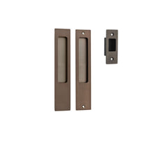 Sliding Door Pull Rectangular Pair Signature Brass