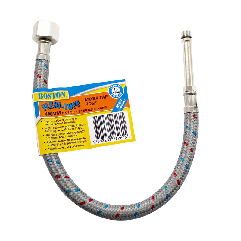 Flexi Braided Mixer Hose 400mm Extended