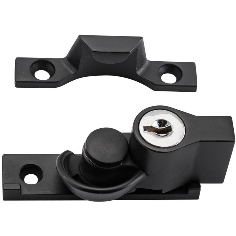 Sash Fastener Locking Narrow Zinc Alloy Matt Black