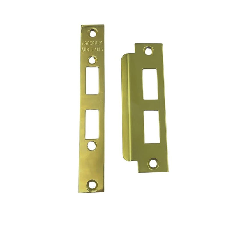 Jackson's Lock Plate Kit Only Plain Polished Brass