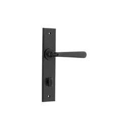 Door Lever Copenhagen Chamfered Privacy Pair Matt Black