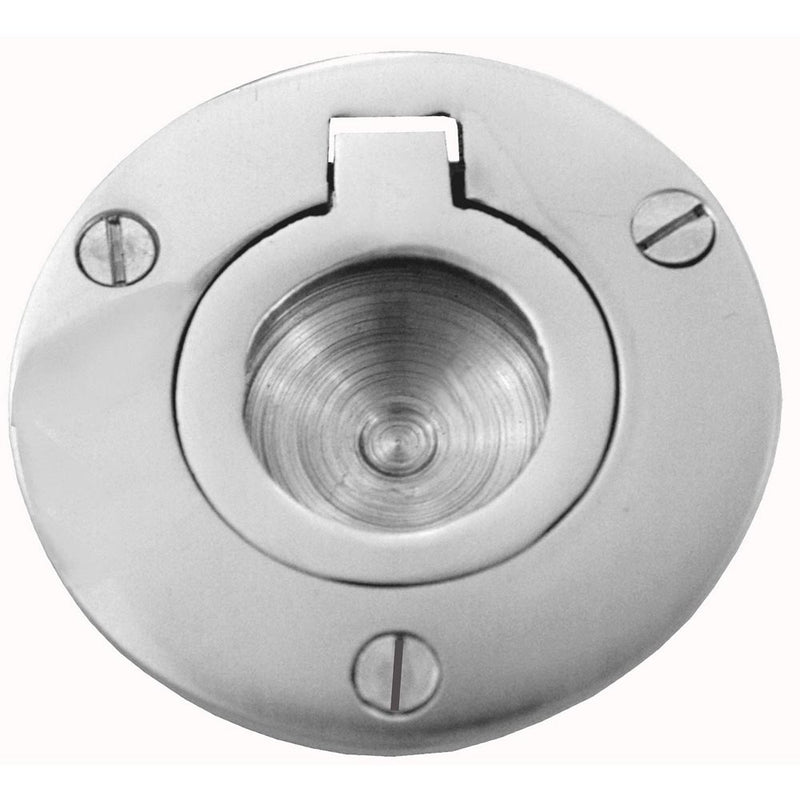 Flush Ring Pull Round 51mm Chrome Plated