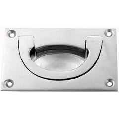 Flush Ring Pull 65 x 45mm Chrome