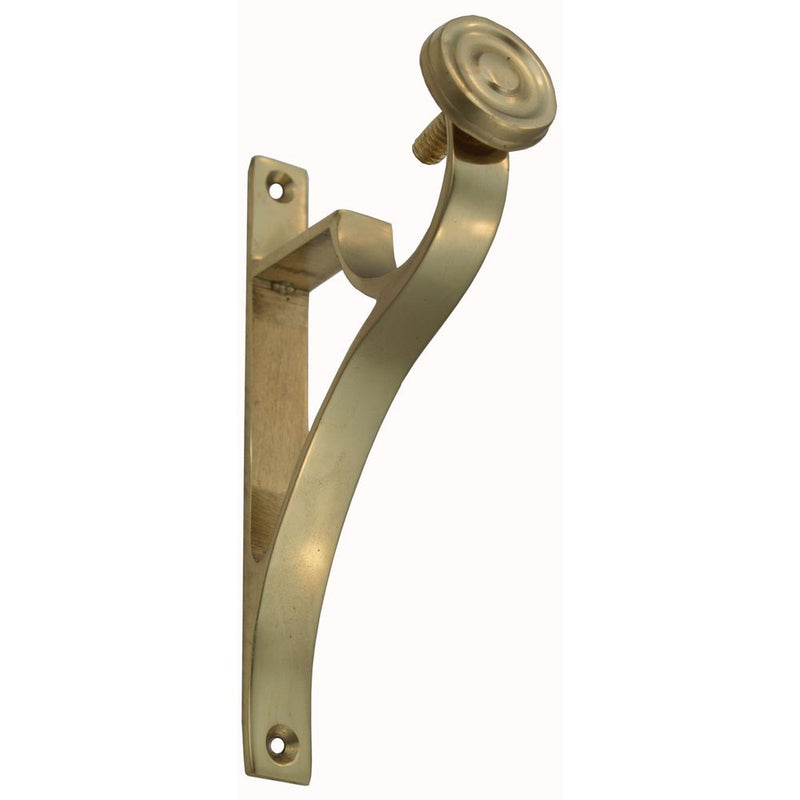 Curtain Bracket End Brass 19mm