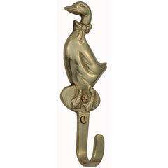 Hook Robe Swan Polished Brass