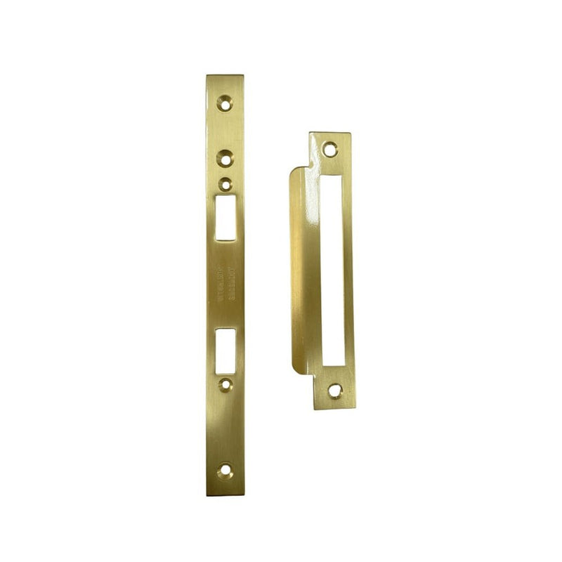 Jackson's Lock Plate Kit Plain Long Satin Brass